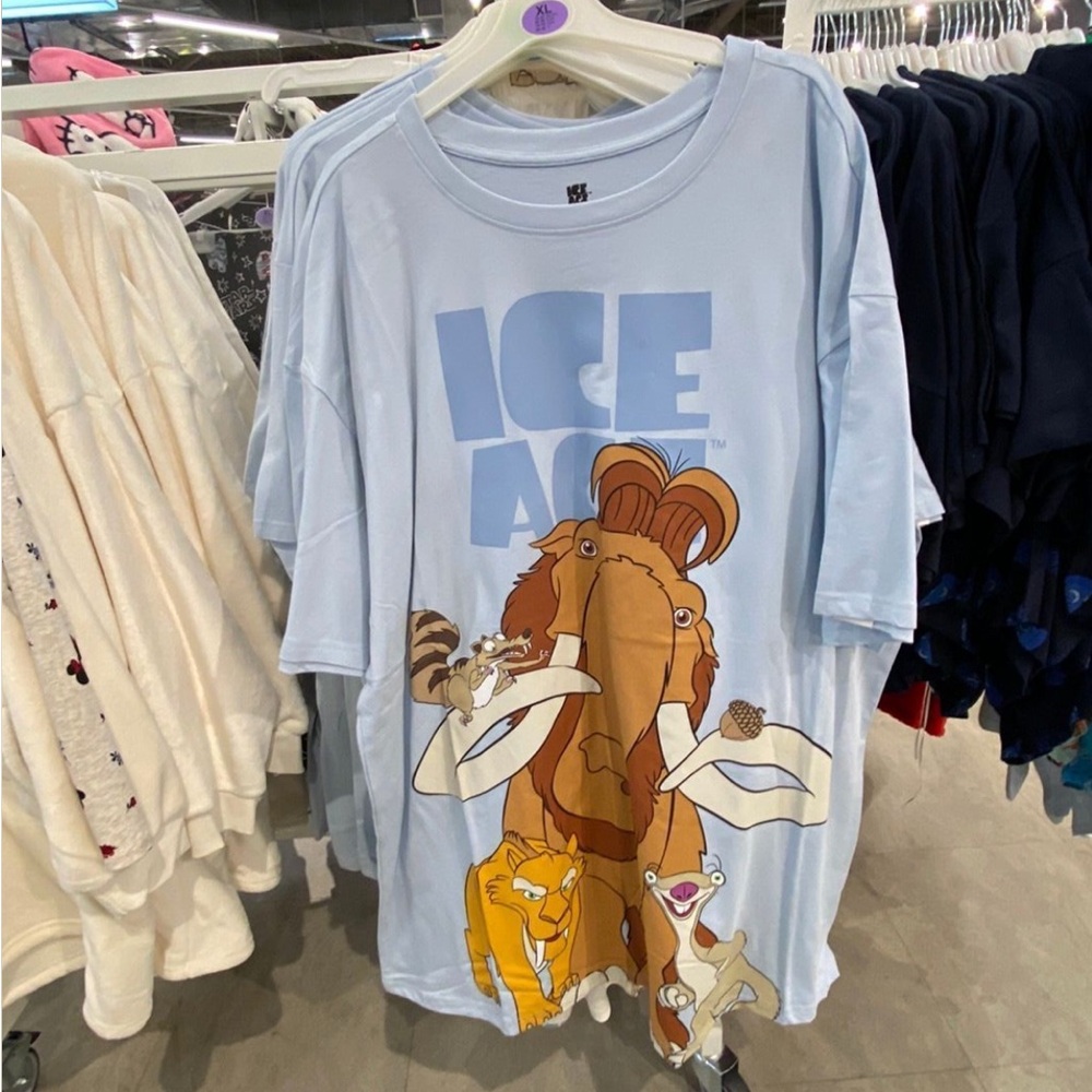 Disney Ice Age Blue Pajama Top